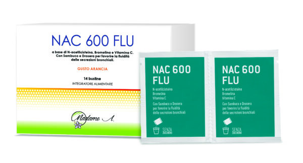 NAC 600 a base di N-Acetilcisteina con Drosera, Bromelina, Sambuco e vitamina C